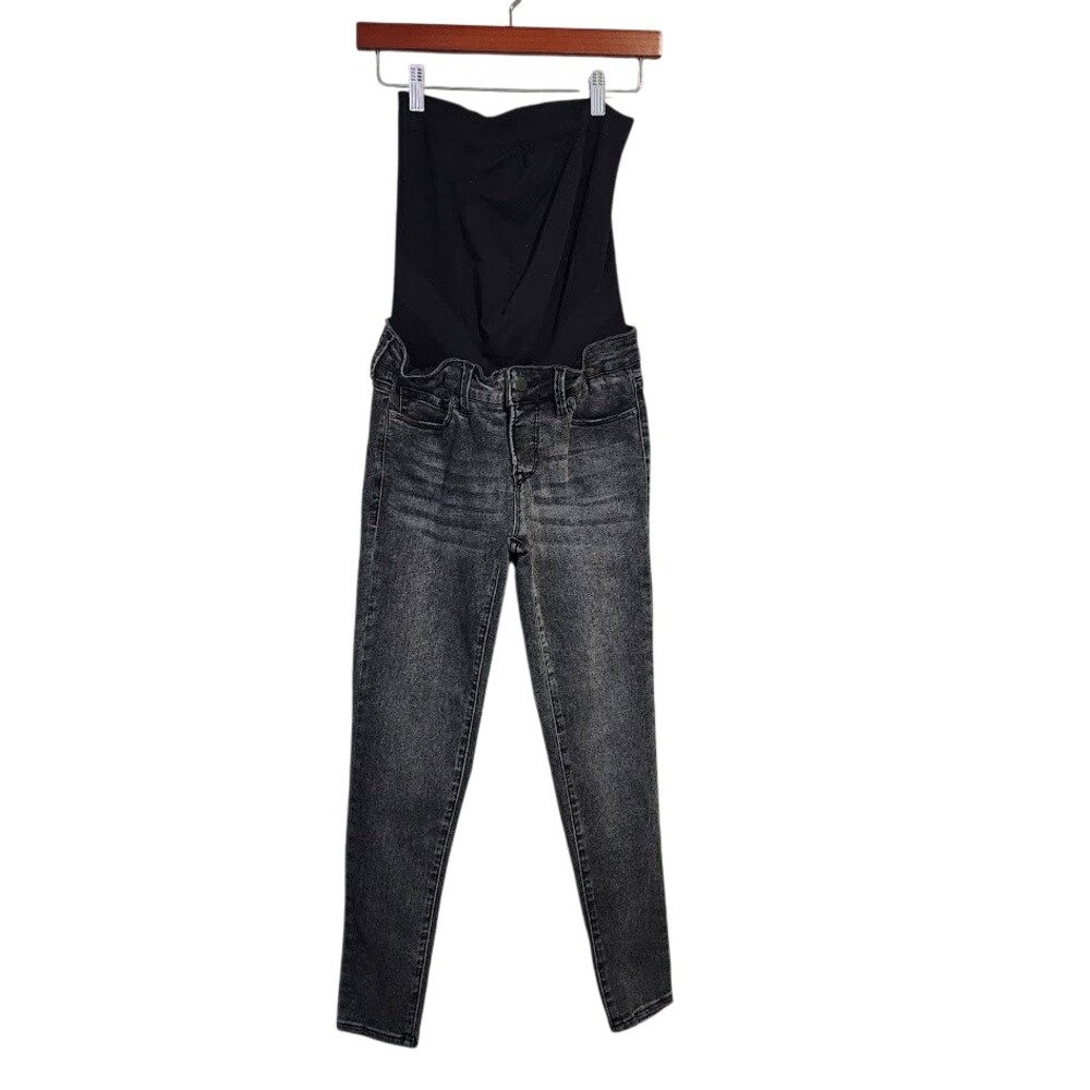 BLANQI Maternity Skinny Jeans Over Belly Gray Wash Size 4